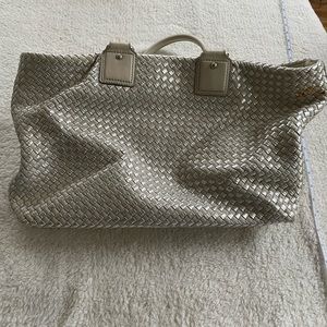 Banana Republic Woven leather tote